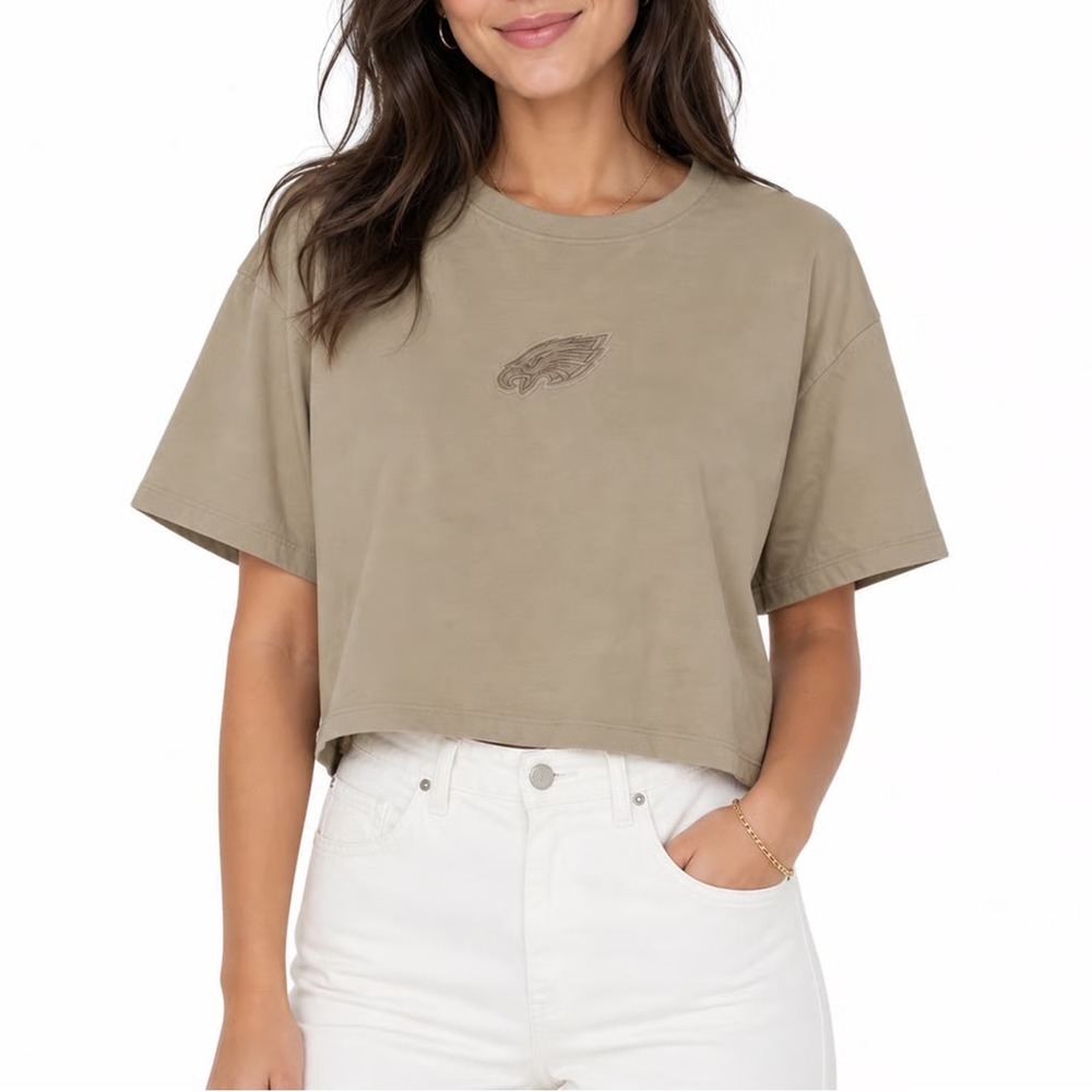 Pro Standard NFL Philadelphia Eagles Taupe Crop T-Shirt XL